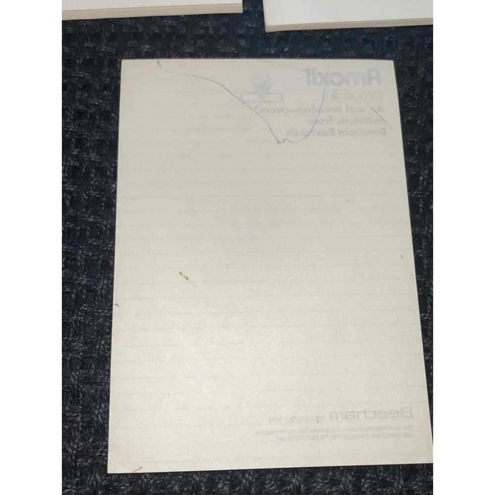 Amoxil 1976 Pharmaceutical Advertisement Notepad & Prescribing Instructions (5)